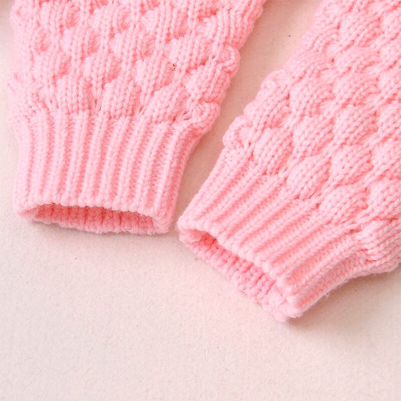 Strickoverall mit Bärenohren für Babys, Langarm, Warm