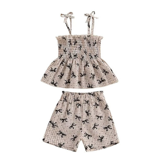 Tie-Strap Karomuster Schleifen Set für Kleinkinder