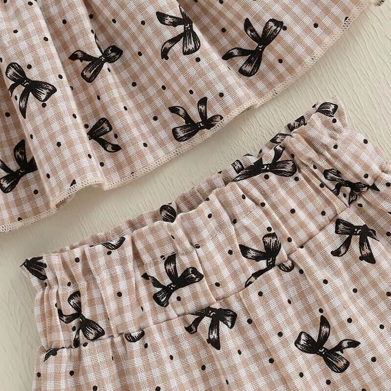 Tie-Strap Karomuster Schleifen Set für Kleinkinder