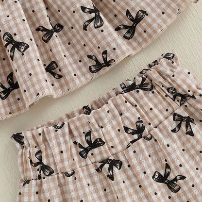 Tie-Strap Karomuster Schleifen Set für Kleinkinder