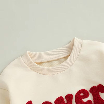Lover Boy Kleinkind Sweatshirt In Schwarz, Beige, Grau