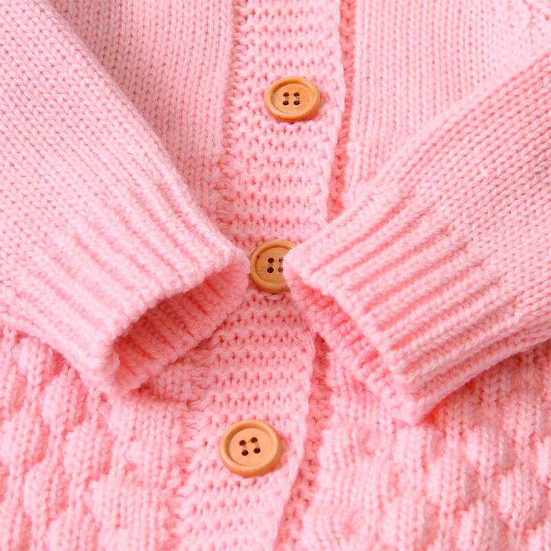 Strickoverall mit Bärenohren für Babys, Langarm, Warm