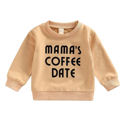 Mama's Coffee Date Baby Sweatshirt für Jungen und Mädchen