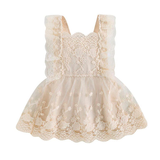Ärmelloses Vintage Spitzenkleid für Kleinkinder