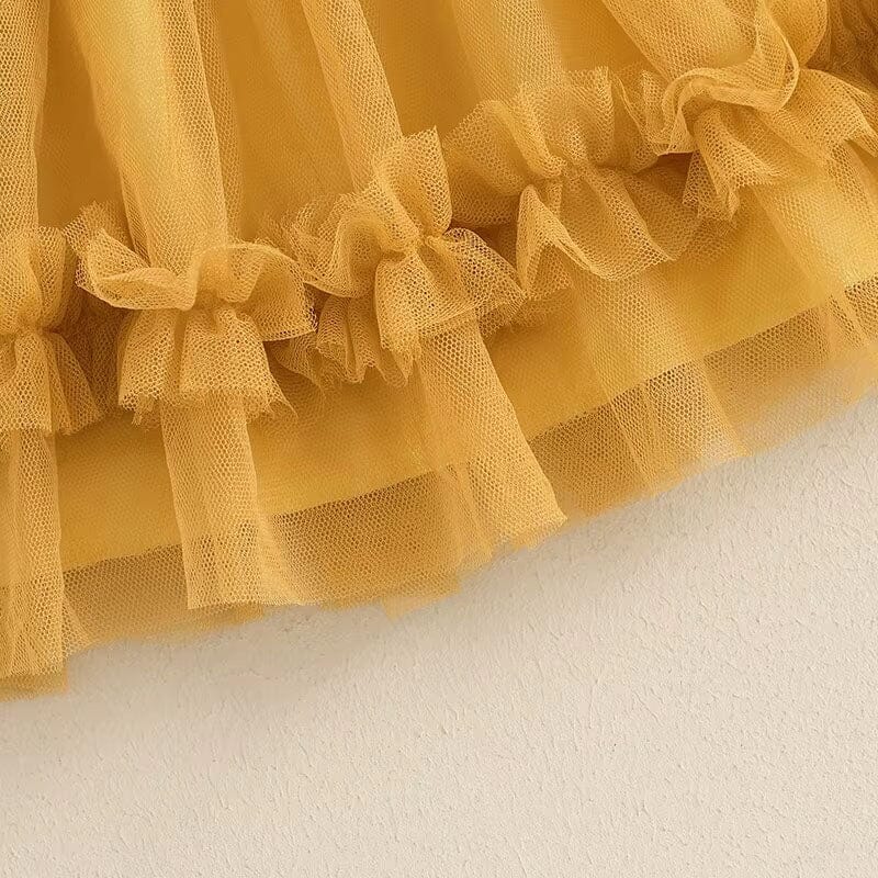 Ärmelloses Tüllkleid für Kleinkinder in 4 Farben